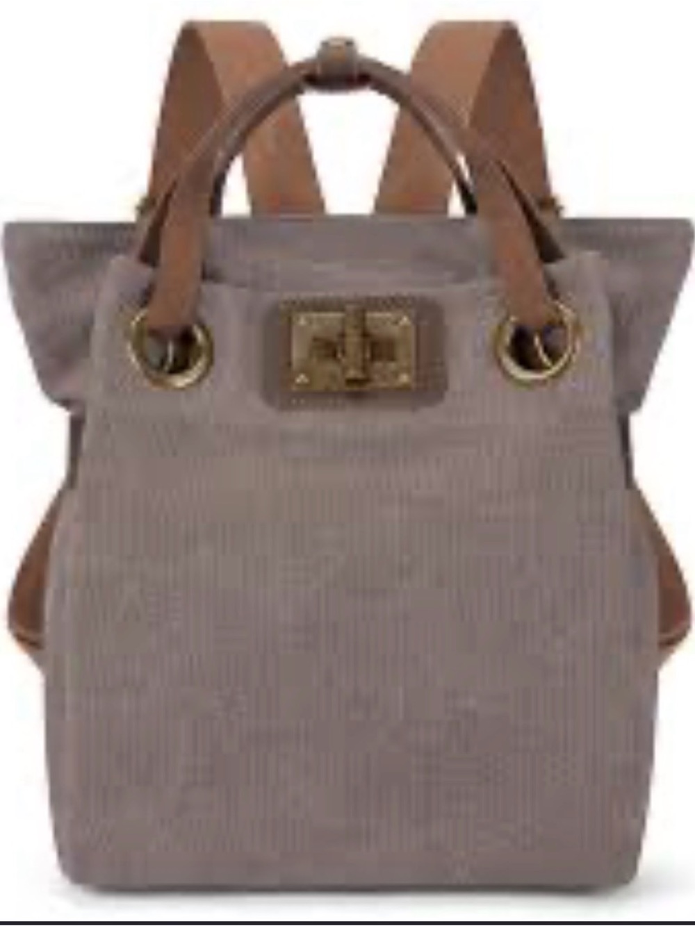 ZEDE Paris PONT-DES-ARTS - small canvas and leather backpack -perfect condition